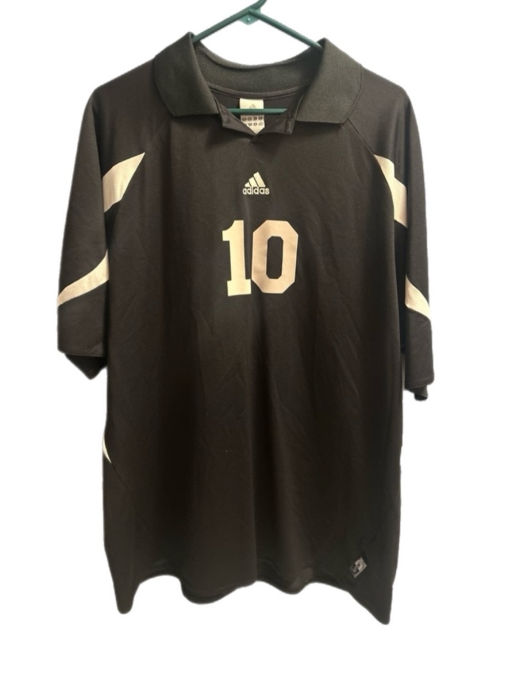 Adidas Black Soccer Jersey with Number 10
